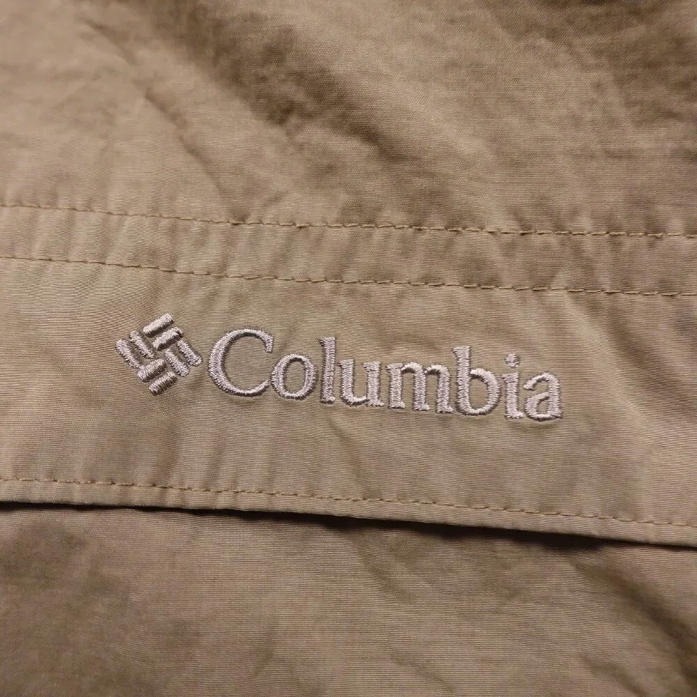 Columbia‎ Windbreaker Jacket Men’s Large Tan Lightweight Hiking Outdoor